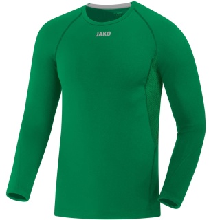 JAKO Langarmshirt Compression 2.0 (Polyester-Stretch-Tech) grün Unterwäsche Herren